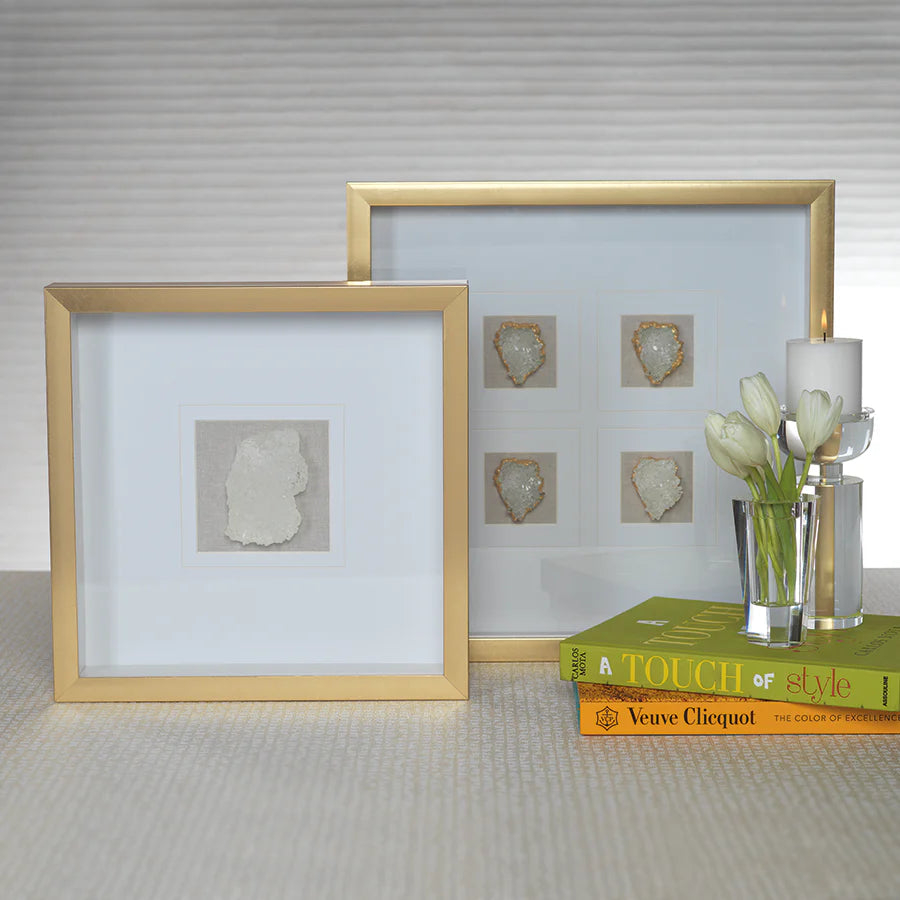 Zodax Gold Framed Crystal 16x16x2.5