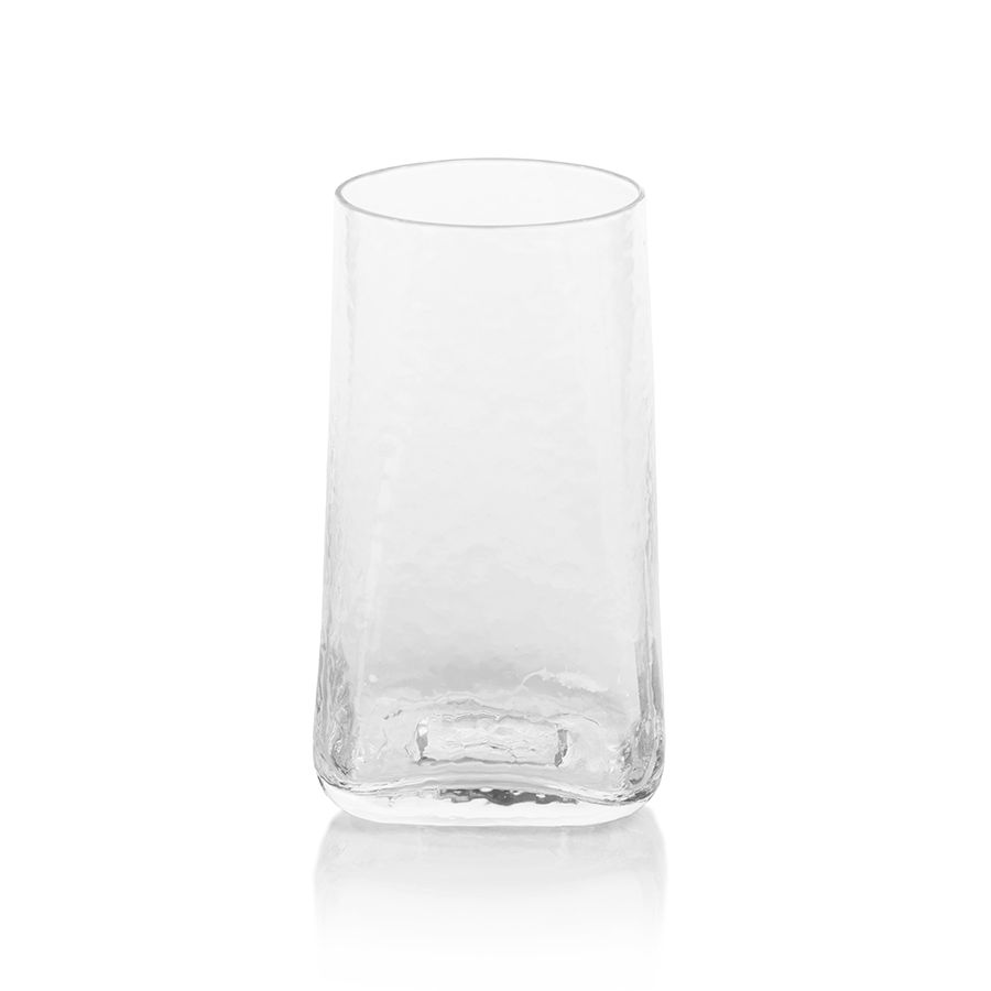 Zodax Kallos Hammered Highball Glass