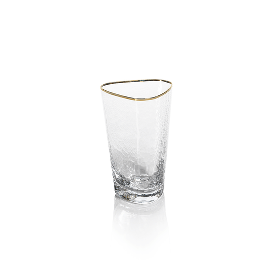 Zodax Aperitivio Triangular with Gold Rim Highball Glass