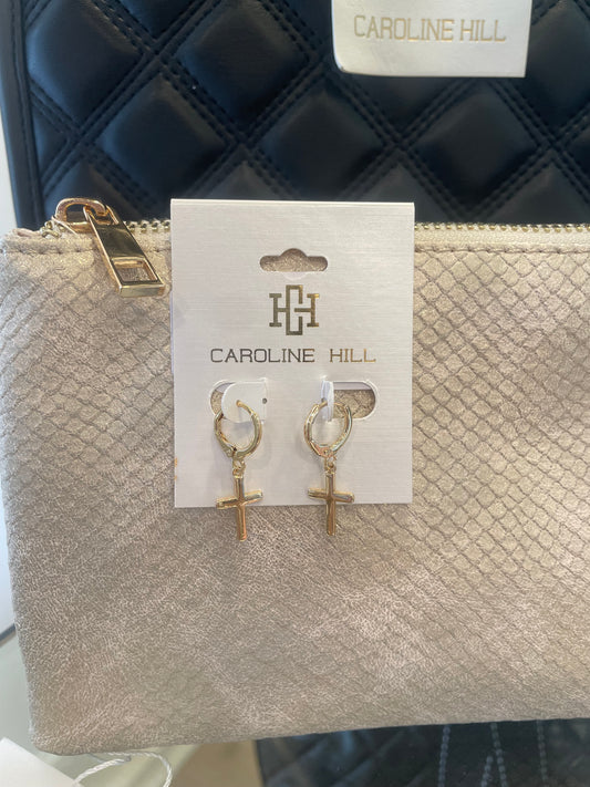 Caroline Hill York Cross Hoop Earring
