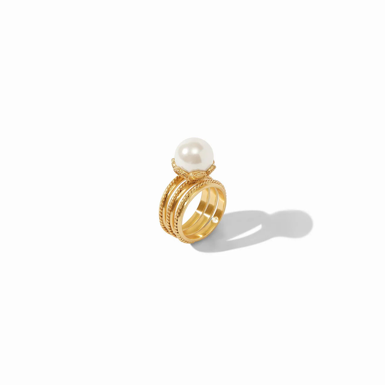 Julie Vos Delphine Pearl Ring Set