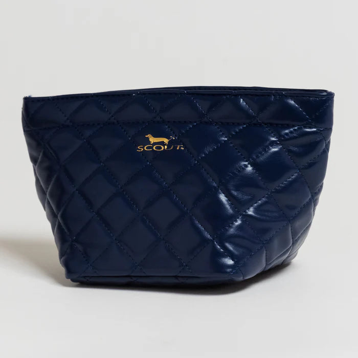 Scout Navy Quilted Crown Jewels Makeup Bag