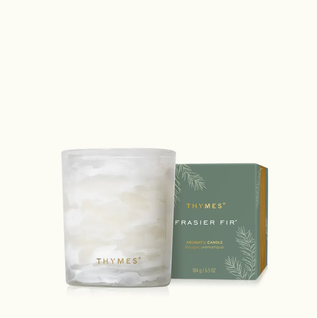 Thymes Frasier Fir Tidings Boxed Candle 6.5oz