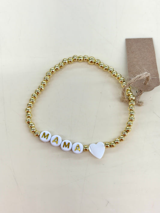 Haute Mess Mama Beaded Gold Bracelet