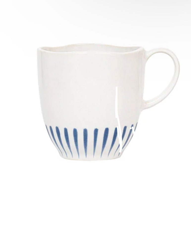 Juliska Sitio Stripe Indigo Mug