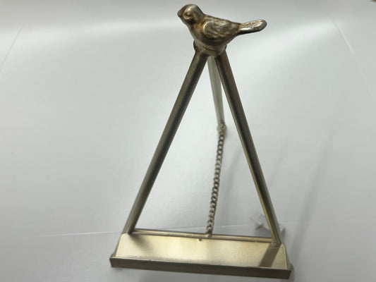 The Porch Raz Gold Easel with Bird