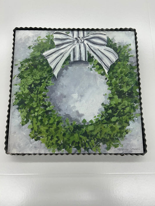 The Porch Round Top Wreath Art