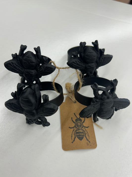 The Porch Metal Bee Napkin Rings