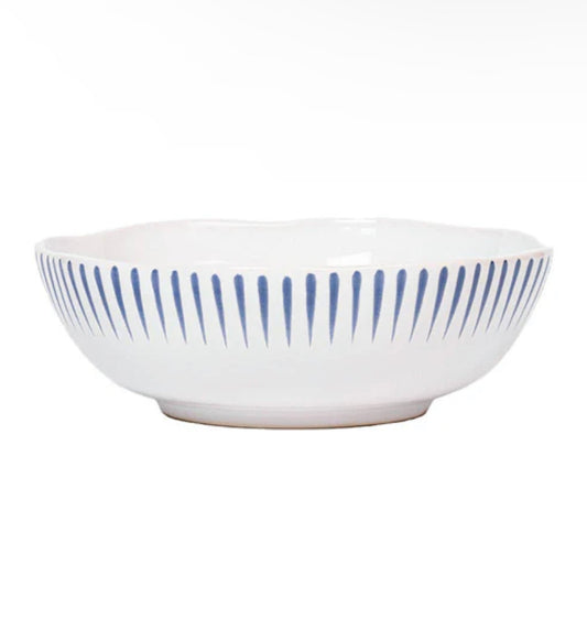 Juliska Sitio Stripe Indigo Coupe Bowl