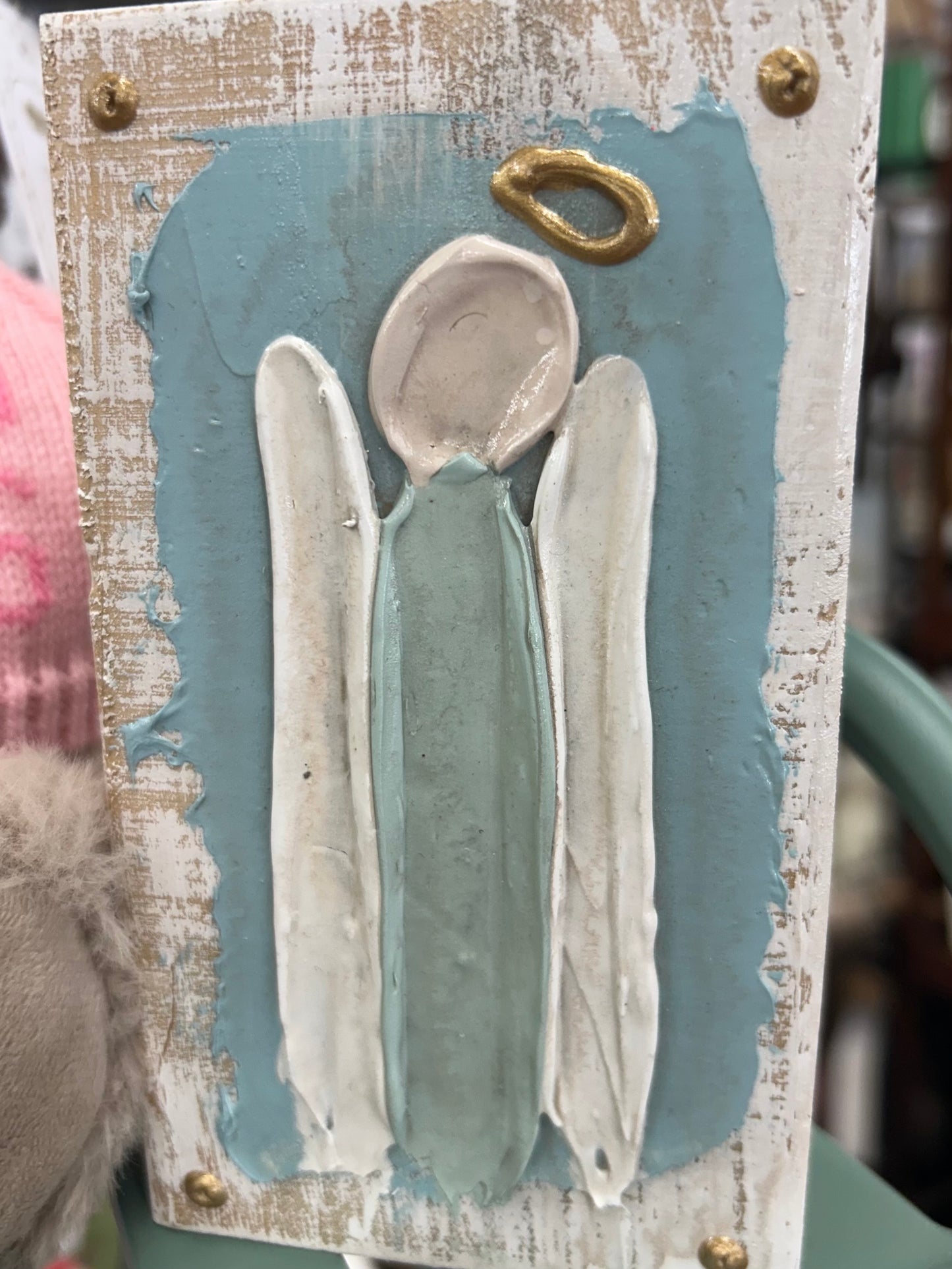 The Porch Art by Susan Decorative Angel Block