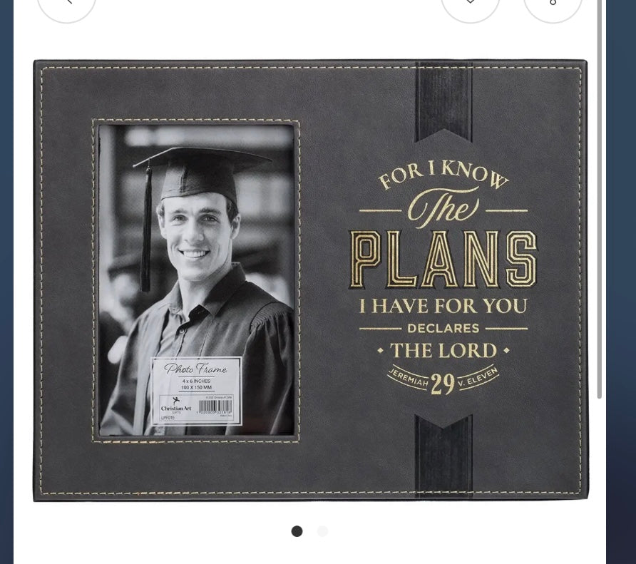 The Porch Christian Arts Leather Look Graduation Frame
