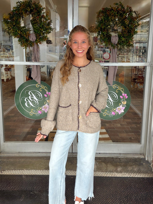 Warm Mocha Long Sleeve Cardigan