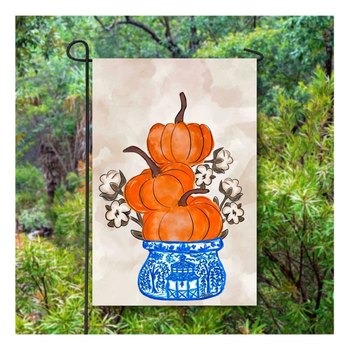 The Porch Cotton Pickin Chinoiserie Pumpkin Stack