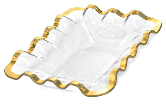 Annieglass Ruffle Bread Basket