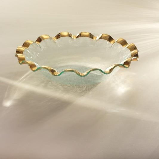 Annieglass Ruffle 15" Large Salad Bowl