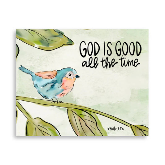 The Porch Baxter & Me God is Good All the Time Wrapped Canvas- 8x10