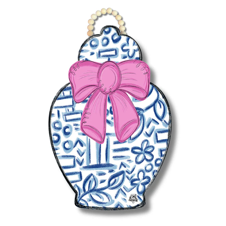 DK Designs Chinoiserie Jar Pink