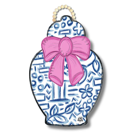 DK Designs Chinoiserie Jar Pink
