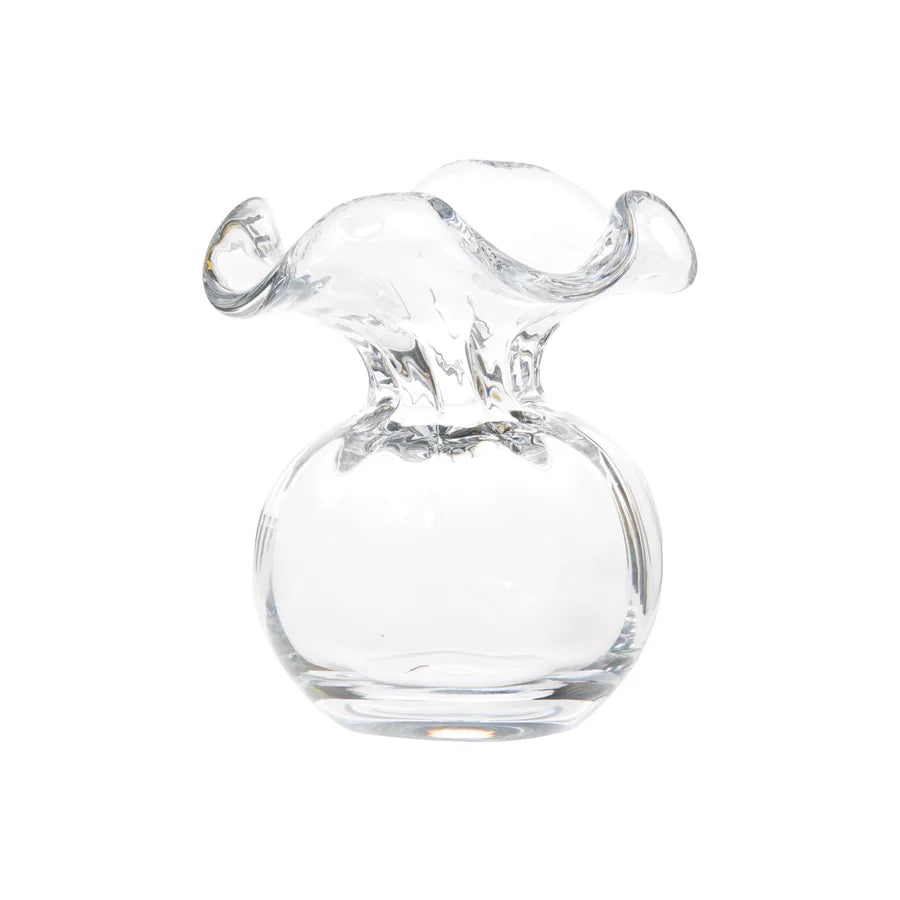 Vietri Hibiscus Glass Clear Vase