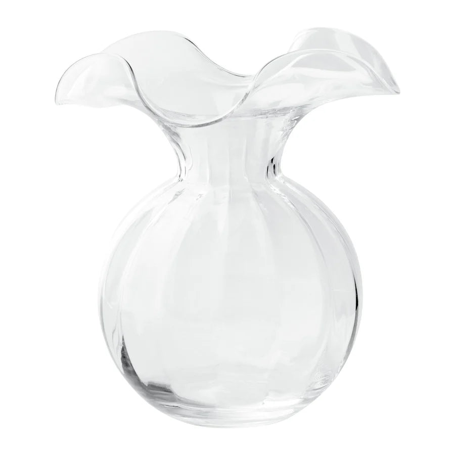 Vietri Hibiscus Glass Clear Vase