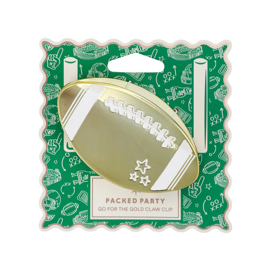 Packed Party "Go for the Gold" Football Hair Claw Clip