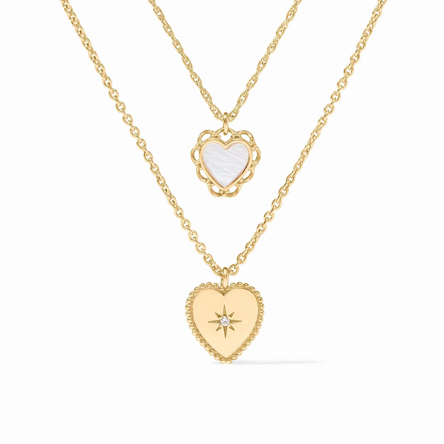 Julie Vos Heart Duo Delicate Necklace