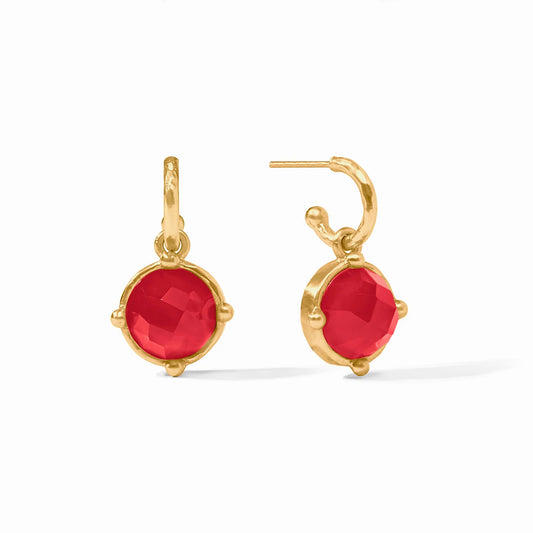 Julie Vos Honeybee Hoop & Charm Earring - Gold - Iridescent