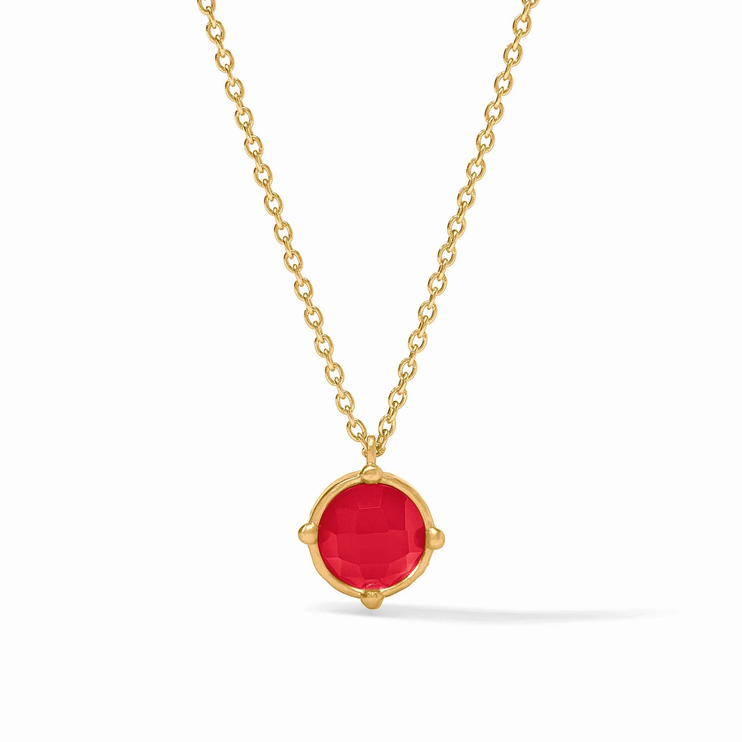 Julie Vos Honeybee Solitaire Necklace - Iridescent Strawberry