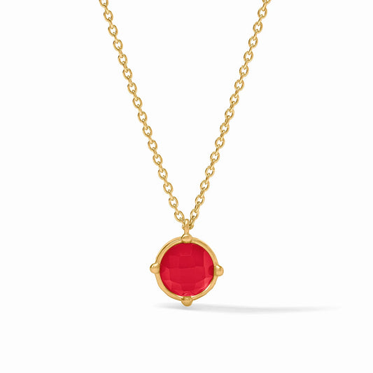 Julie Vos Honeybee Solitaire Necklace - Iridescent Strawberry
