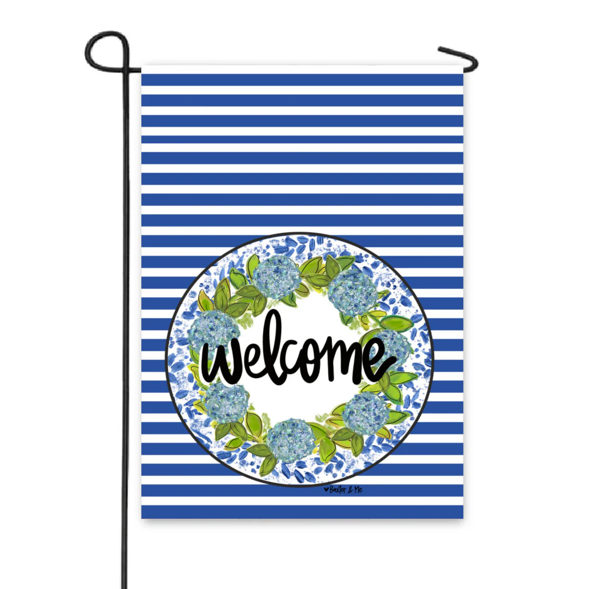 The Porch Baxter & Me Hydrangeas Welcome Willow Garden Flag