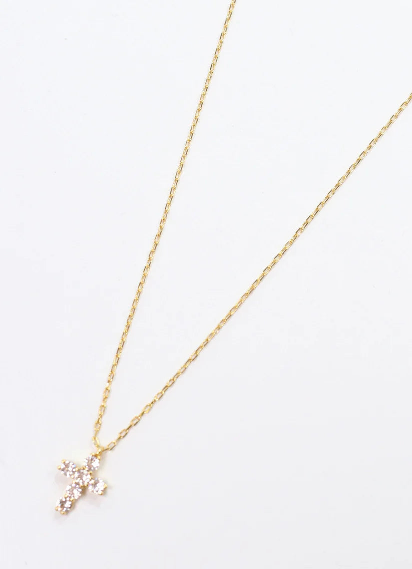 Caroline Hill Pontiac CZ Cross Necklace