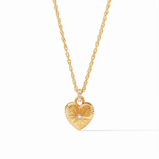 Julie Vos Esme Heart Solitaire Necklace