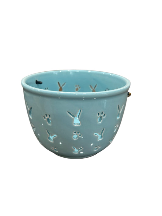 Blue Ceramic Easter Basket