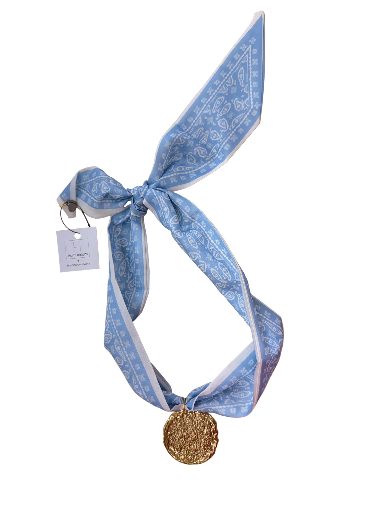 Hart Designs Spring Blue Scarf Necklace