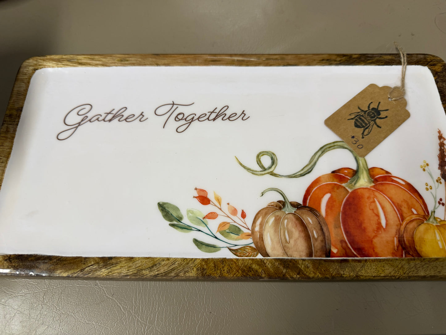 The Porch Fall Decorative Mango Wood Serving Trays