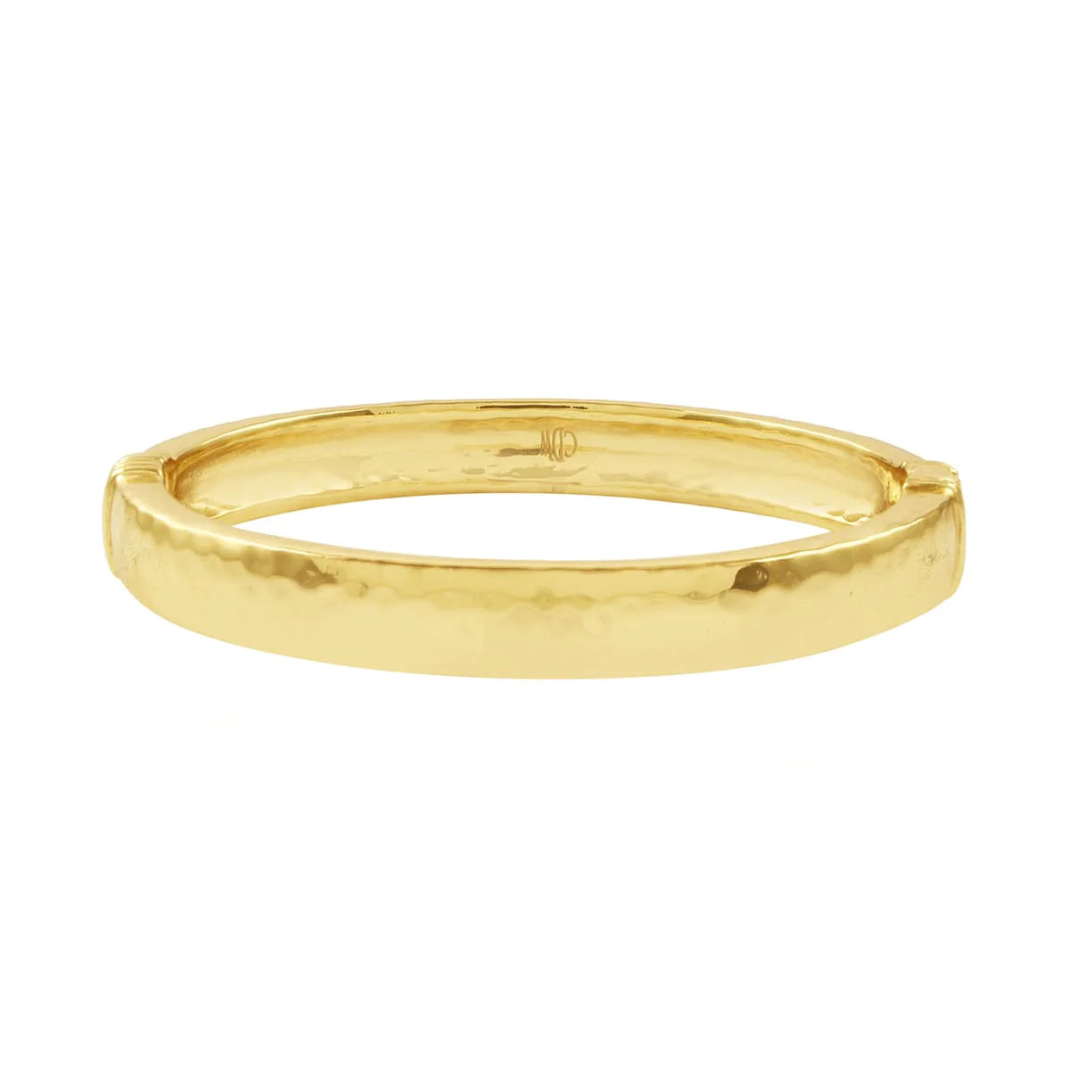 Capucine De Wulf Cleopatra Oval Hinged Bangle- Gold