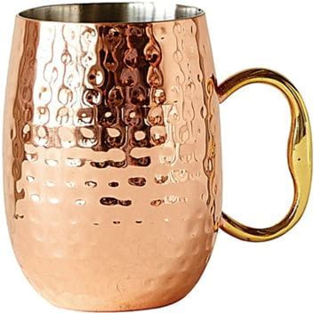 Creative Co-Op Stainless Steel Moscow Mule Mug with Handle