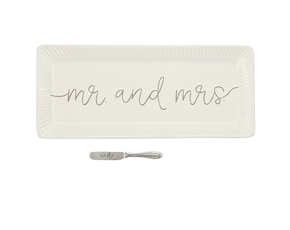 The Porch Mud Pie Mr. and Mrs. Rectangular Tray