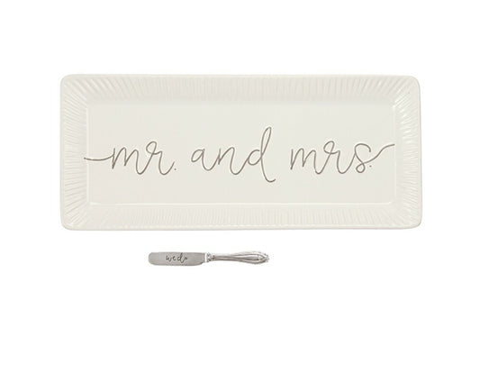 The Porch Mud Pie Mr. and Mrs. Rectangular Tray