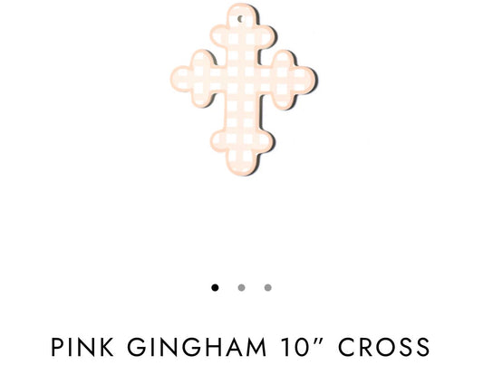 The Porch Coton Colors Pink Gingham Cross