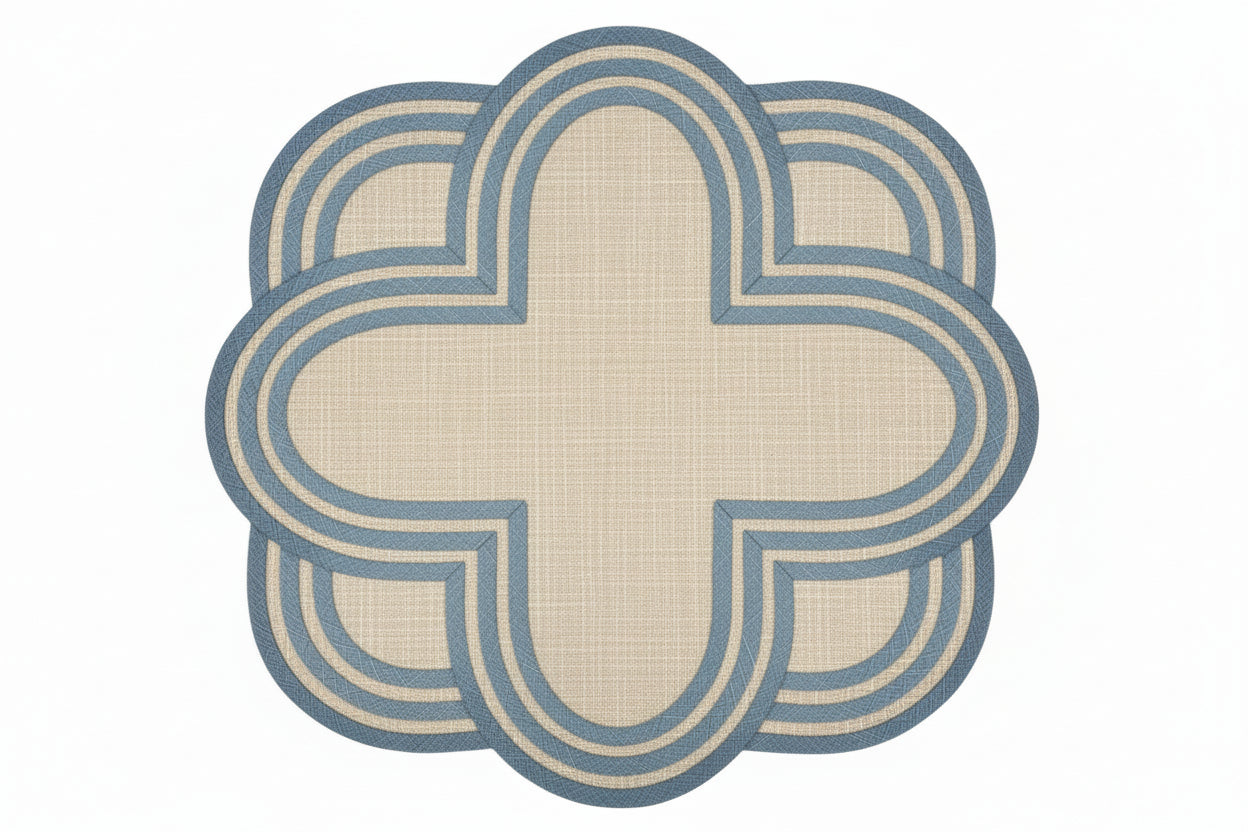 Juliska Scallop Stripe Placemat- Chambray