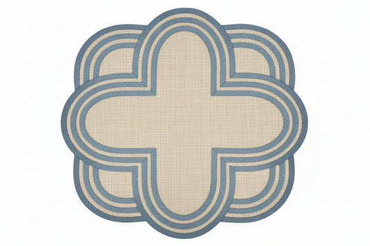 Juliska Scallop Stripe Placemat- Chambray