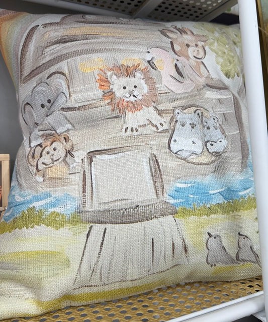 The Porch Southern Cotton Mill Noah’s Ark Pillow