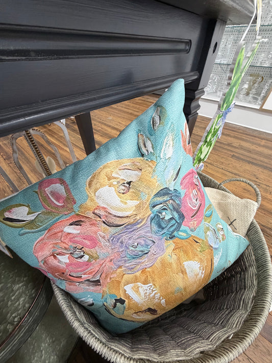 The Porch Southern Cotton Mill Pastel Floral Pillow
