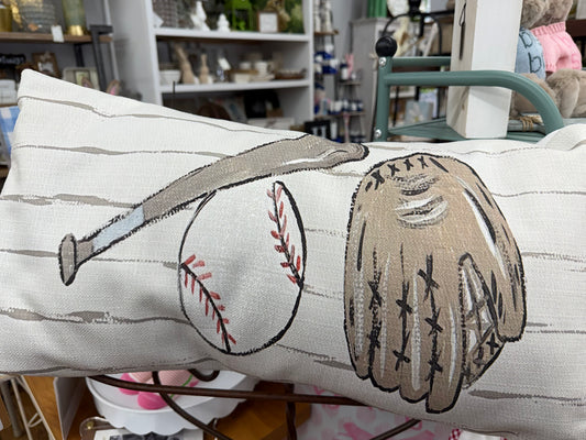 The Porch Southern Cotton Mill Lumbar Baseball Pillow