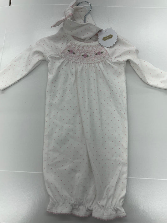 The Porch Mud Pie Dotted Gown with Headband