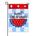 The Porch Baxter and Me Sweet Land of Liberty Garden Flag