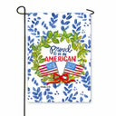 The Porch Baxter and Me Proud to Be an American Garden Flag