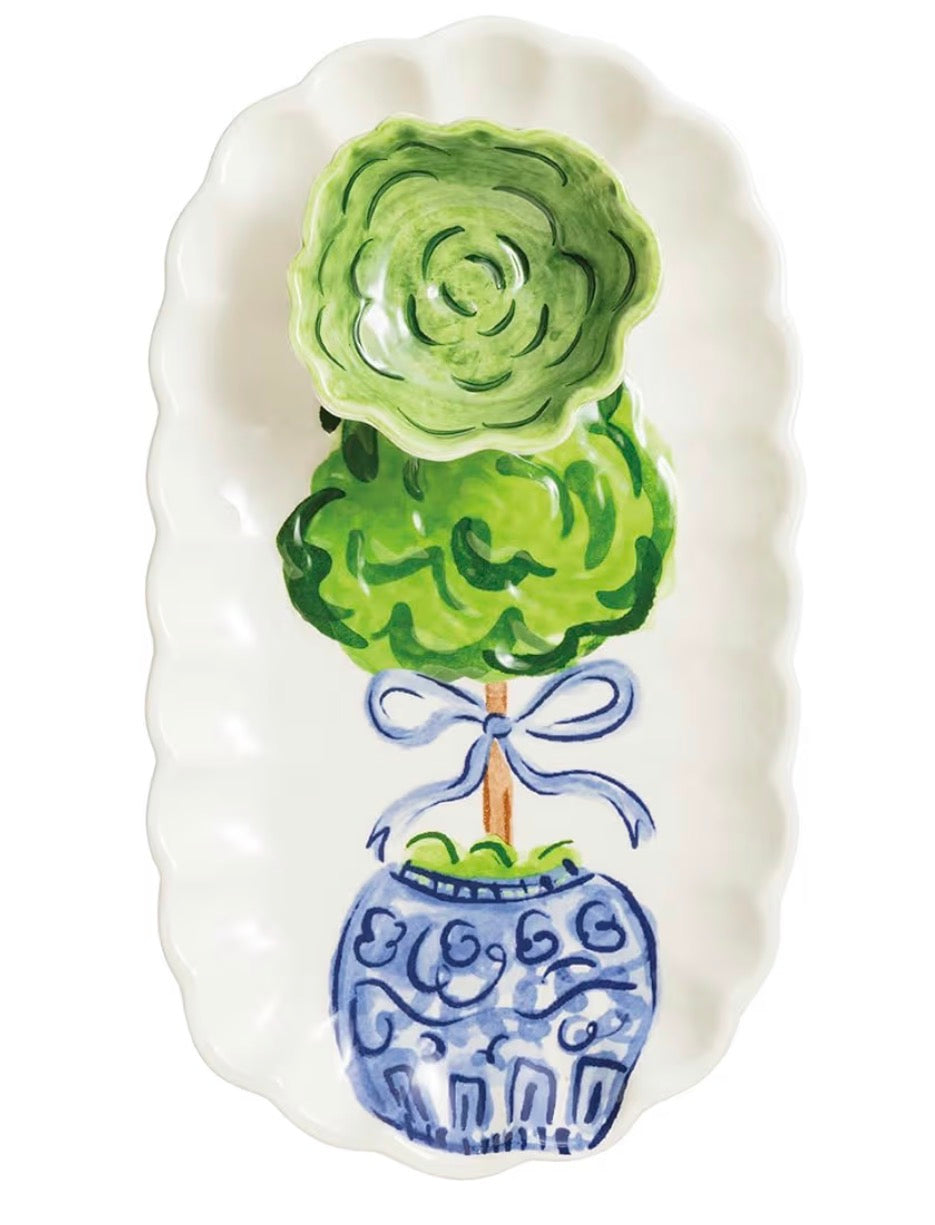 The Porch Mud Pie Tidbit Tray Set