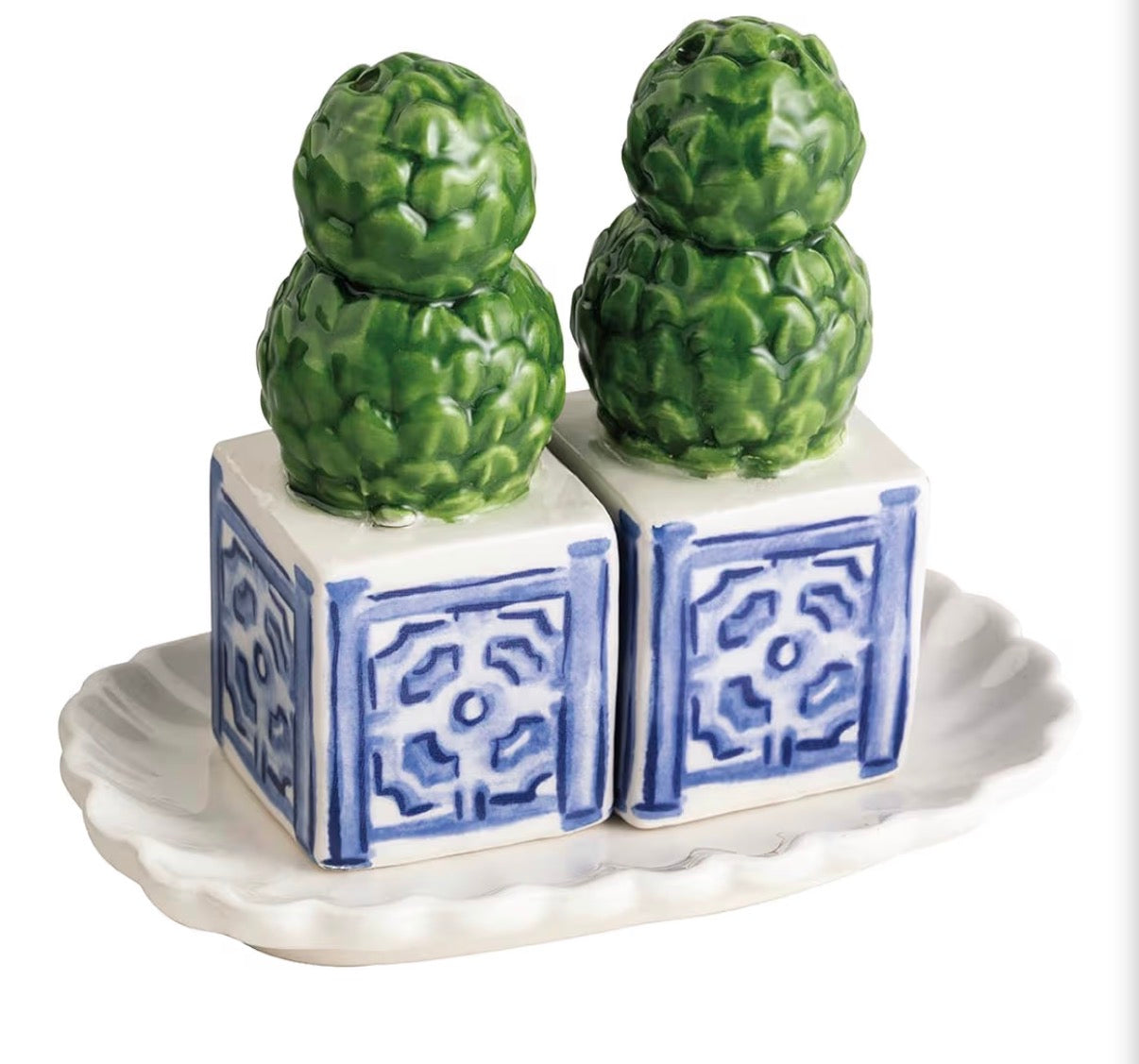 The Porch Mud Pie Topiary Salt and Pepper Set